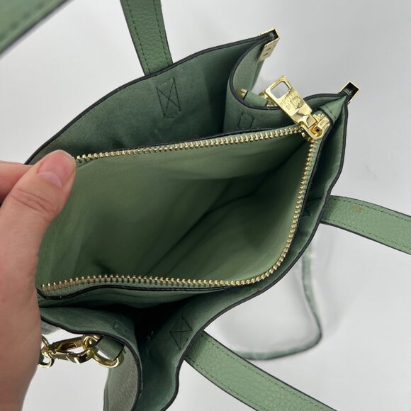 NWOT Steve Madden Basil Green Mini Tote Bag Crossbody 3 Compartment - Picture 11 of 12